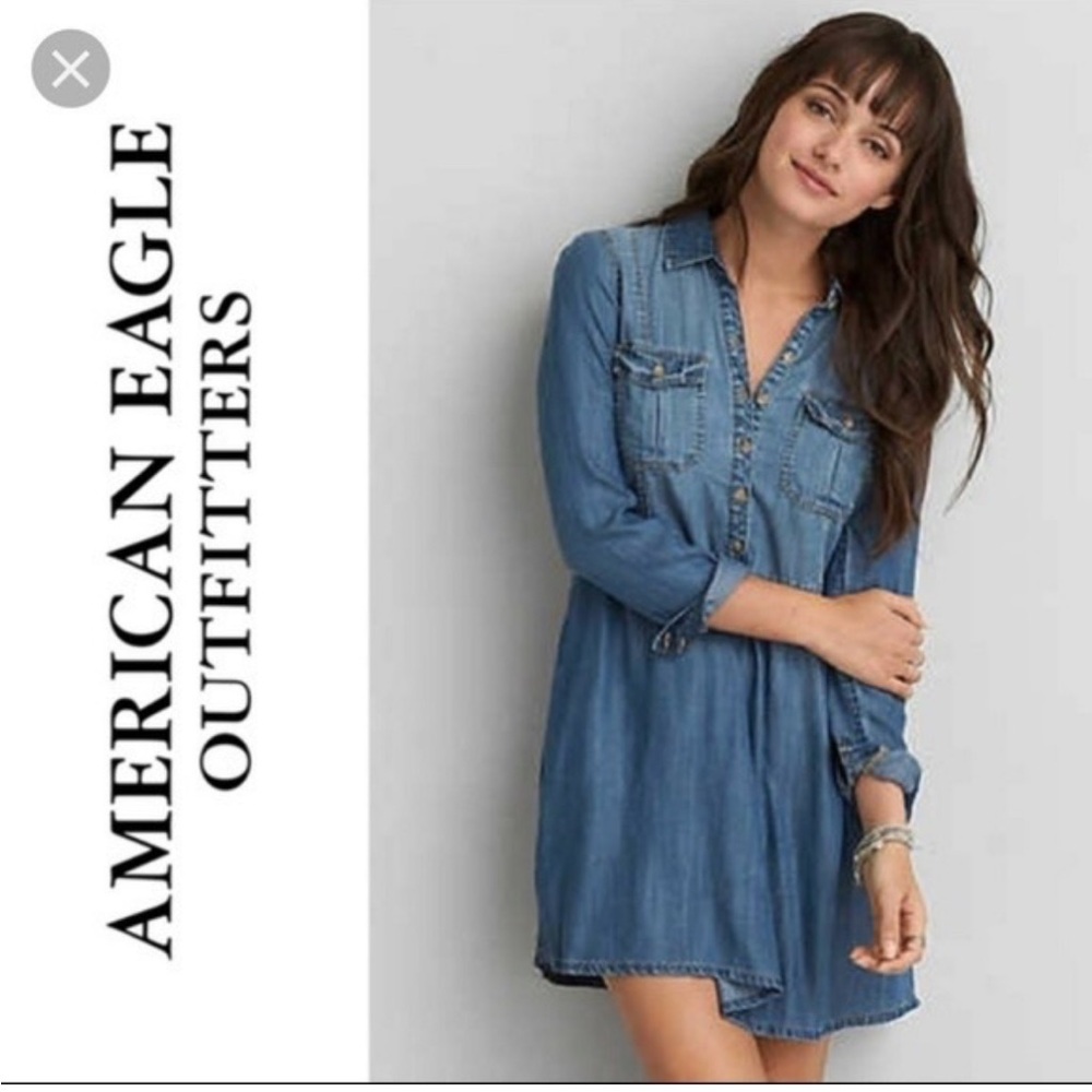 🔥 American Eagle Outfitters Blue Denim Dress